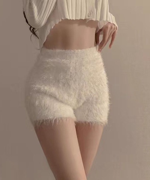 meJane（ミージェーン）の「シャギーニット ショートパンツ（その他パンツ・レディース・ブラック/オフホワイト・FREE）」の17枚目の写真