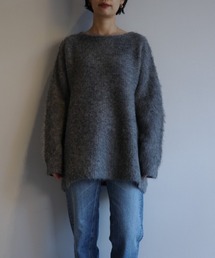 CLANE（クラネ）の「CLANE BOAT NECK SHAGGY KNIT ONEPIECE