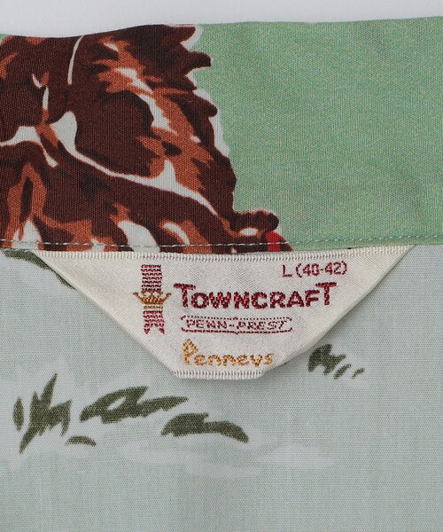 TOWNCRAFT(タウンクラフト)の「TOWNCRAFT: プリント パジャマ シャツ ジャケット(シャツ/ブラウス・メンズ・ライトグリーン・MEDIUM)」の2枚目の写真