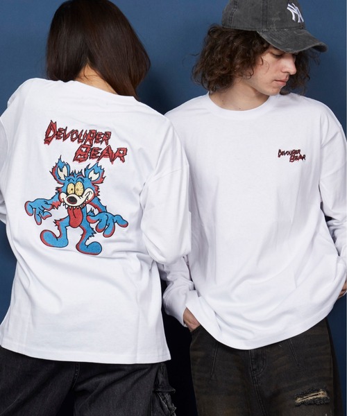 unrelaxing(アンリラクシング)の「オーバーサイズ 刺繍 ロングTシャツ 綿100%/embroidery oversize T-shirt(Tシャツ/カットソー・メンズ・ホワイト系7/ホワイト系9/ホワイト系4/ブラック系その他4/その他10/その他19/ホワイト系1/ホワイト系2/ブラック/ブラック×レッド/その他/その他6/その他14/ホワイト系5/ブラック系その他3/その他20/その他18/ライトブラック/ホワイト系6/その他8/ブラック系3/ブラック系1/ブラック系その他6/ホワイト系3/その他11/その他5/その他3/その他1/ブラック系/ブラック系その他7/スミクロ/ホワイト系8/その他17/その他16/その他15/ブラック系その他2/ホワイト系/その他21/その他12/その他9/その他7/その他4/ブラック系2/ブラック×ブルー/ブラック系その他・SMALL/MEDIUM/LARGE/X-LARGE)」の3枚目の写真