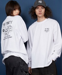 unrelaxing(ANVO)̃I[o[TCY hJ OTVc 100/embroidery oversize T-shirt(TVc/Jbg\[)