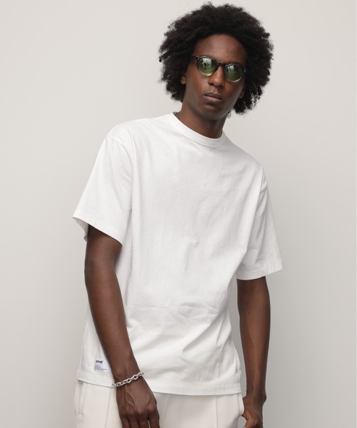 Schott(ショット)の「Schott/ショット/PIGMENT OD SS T-SHIRT/ピグメント オーバーダイ Tシャツ(Tシャツ/カットソー・メンズ・ブラック/ブルーグレー/ブラウン系その他/オフホワイト/ナチュラル/セージグリーン・S/M/L/XL/2XL)」の2枚目の写真