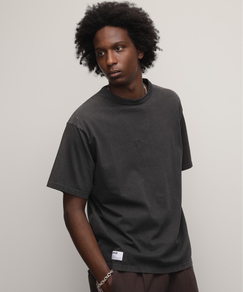 Schott(ショット)の「Schott/ショット/PIGMENT OD SS T-SHIRT/ピグメント オーバーダイ Tシャツ(Tシャツ/カットソー・メンズ・ブラック/ブルーグレー/ブラウン系その他/オフホワイト/ナチュラル/セージグリーン・S/M/L/XL/2XL)」の3枚目の写真