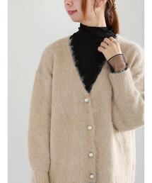 Te chichi | パール釦起毛Vネックミドルカーディガン(カーディガン/ボレロ)