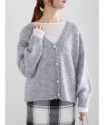 Te chichi | パール釦起毛Vネックミドルカーディガン(カーディガン/ボレロ)