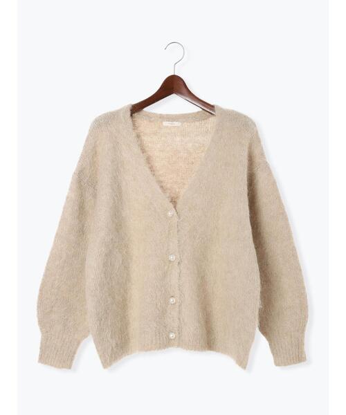 Te chichi（テチチ）の「パール釦起毛Vネックミドルカーディガン（カーディガン/ボレロ・レディース・グレー/ベージュ/ピンク・F）」の18枚目の写真