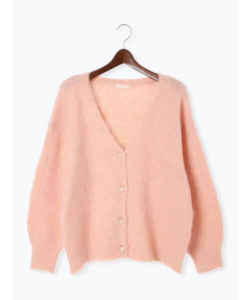 Te chichi（テチチ）の「パール釦起毛Vネックミドルカーディガン（カーディガン/ボレロ・レディース・グレー/ベージュ/ピンク・F）」の20枚目の写真