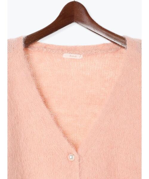 Te chichi（テチチ）の「パール釦起毛Vネックミドルカーディガン（カーディガン/ボレロ・レディース・グレー/ベージュ/ピンク・F）」の22枚目の写真