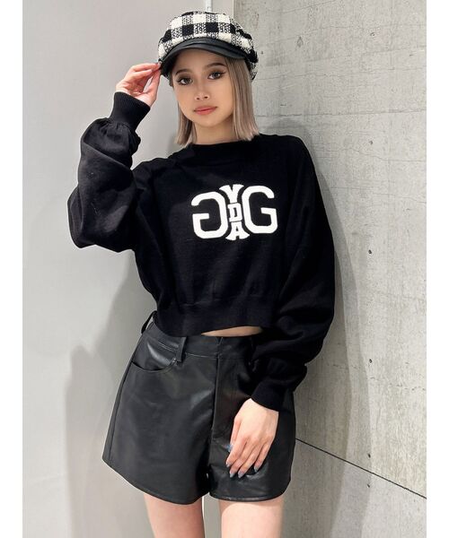 GYDA(ジェイダ)の「Symmetry GYDAインターシャニットトップス(ニット/セーター・レディース・ブラック/オフホワイト/ベビーピンク・FREE)」の20枚目の写真