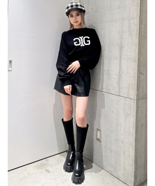 GYDA(ジェイダ)の「Symmetry GYDAインターシャニットトップス(ニット/セーター・レディース・ブラック/オフホワイト/ベビーピンク・FREE)」の22枚目の写真
