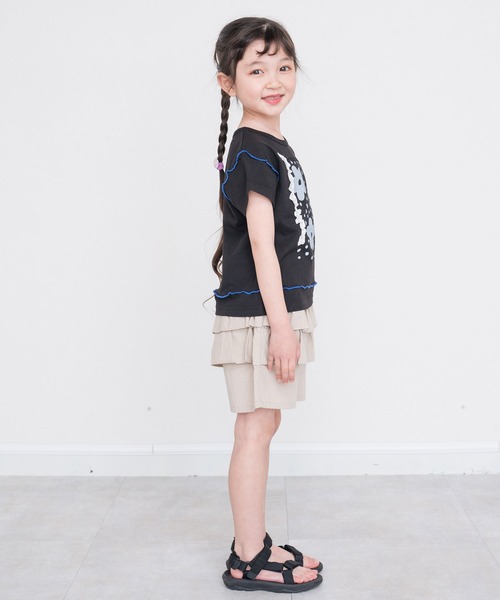 RAGMART（ラグマート）の「フラワーモチーフTシャツ（Tシャツ/カットソー・キッズ・オフホワイト/ブラック・100cm/110cm/130cm/120cm）」の10枚目の写真