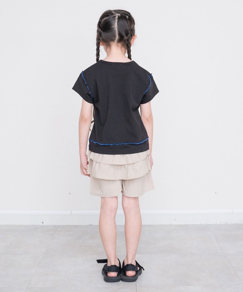 RAGMART（ラグマート）の「フラワーモチーフTシャツ（Tシャツ/カットソー・キッズ・オフホワイト/ブラック・100cm/110cm/130cm/120cm）」の11枚目の写真