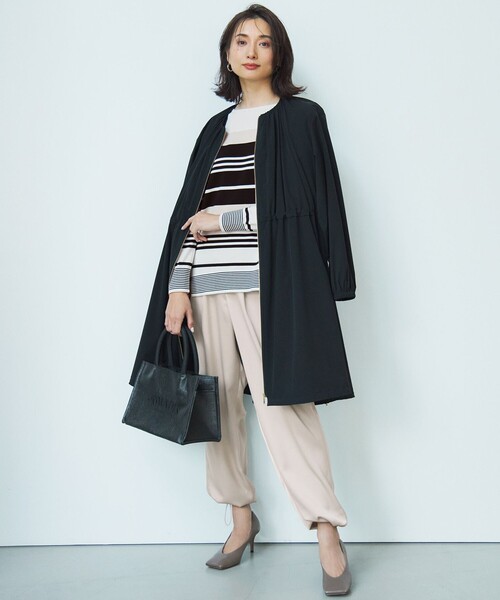 kina　【撥水加工】ナイロン2WAYストレッチ ロングアウター セール】【撥水加工】ナイロン2WAYストレッチ ロングアウター