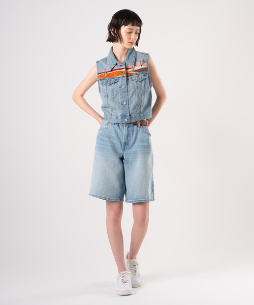 カジュアル♪【Levi's】ブルー Baggy Dad デニムショートパンツ セール】Levi's/リーバイス BAGGY DAD ジーンズ（デニムパンツ