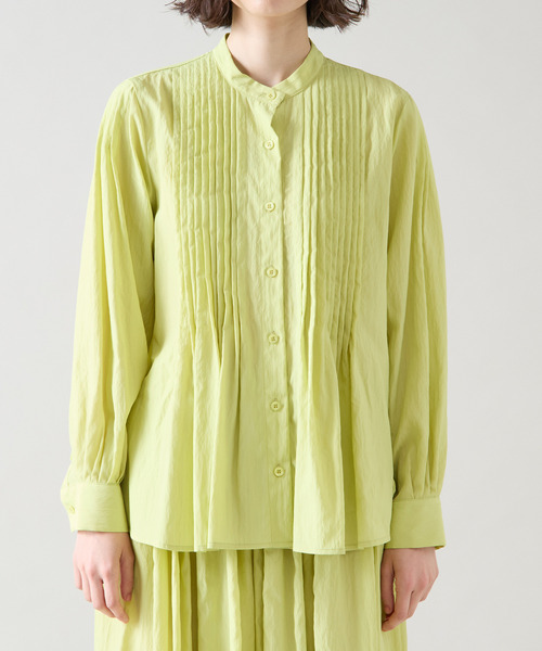 Tiara（ティアラ）の「タックオーバーシャツブラウス（セットアップ可）（シャツ/ブラウス・レディース・イエロー/ベージュ/ネイビー/ホワイト・FREE）」の11枚目の写真