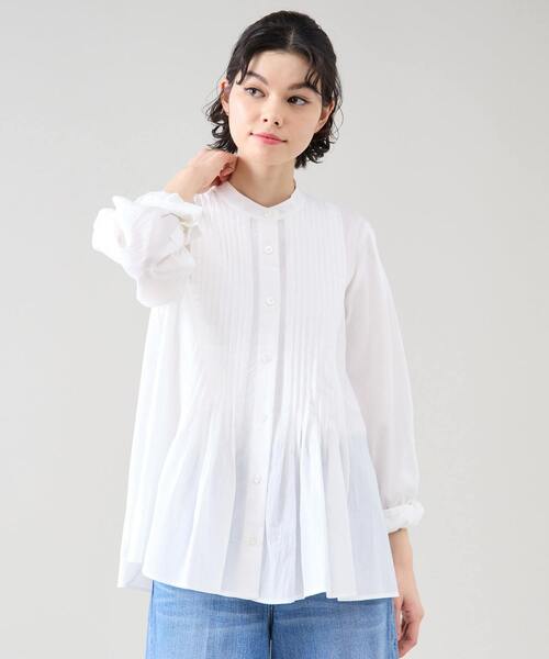 Tiara（ティアラ）の「タックオーバーシャツブラウス（セットアップ可）（シャツ/ブラウス・レディース・イエロー/ベージュ/ネイビー/ホワイト・FREE）」の22枚目の写真