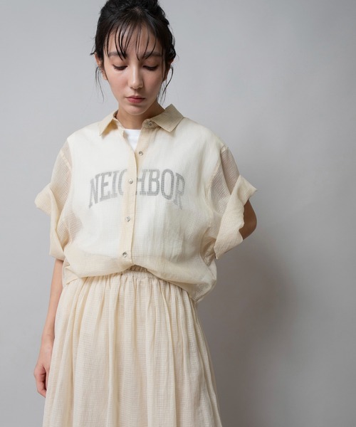 Munich(ミューニック)の「【KOTA CHECK】シャーリングネックシャツ(シャツ/ブラウス・レディース・ライトベージュ/ブラック/ダークオレンジ・FREE)」の18枚目の写真