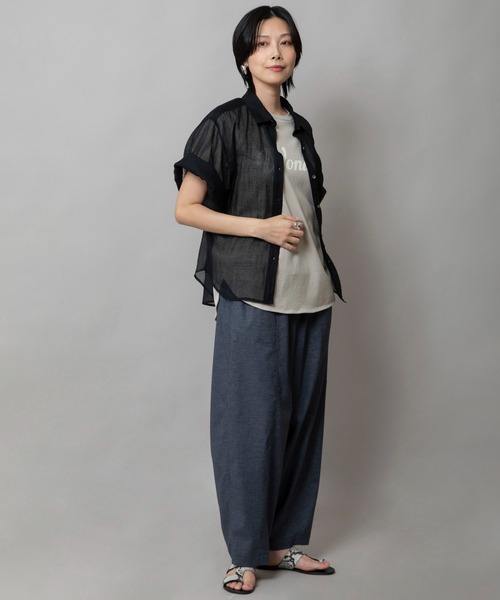 Munich(ミューニック)の「【KOTA CHECK】シャーリングネックシャツ(シャツ/ブラウス・レディース・ライトベージュ/ブラック/ダークオレンジ・FREE)」の17枚目の写真