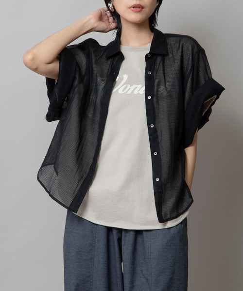 Munich(ミューニック)の「【KOTA CHECK】シャーリングネックシャツ(シャツ/ブラウス・レディース・ライトベージュ/ブラック/ダークオレンジ・FREE)」の10枚目の写真