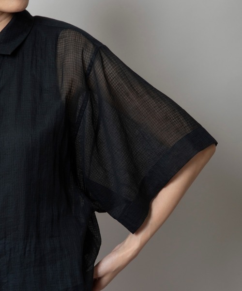 Munich(ミューニック)の「【KOTA CHECK】シャーリングネックシャツ(シャツ/ブラウス・レディース・ライトベージュ/ブラック/ダークオレンジ・FREE)」の14枚目の写真