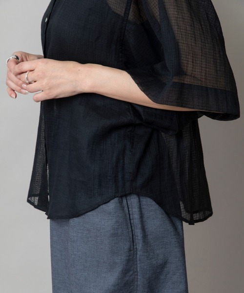 ブラウス シャツ 「KOTA CHECK」シャーリングネックシャツ レディース Munich ブラウス シャツ 「KOTA CHECK」シャーリングネック