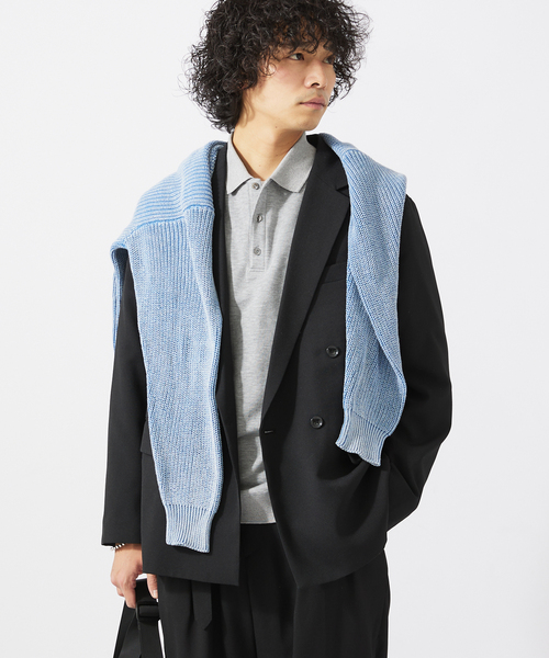 JOURNAL STANDARD relume（ジャーナルスタンダード　レリューム）の「ウォッシャブル バスケット ダブルブレスト ジャケット（テーラードジャケット・メンズ・グレー/ブラック/ネイビー・MEDIUM/LARGE）」の2枚目の写真