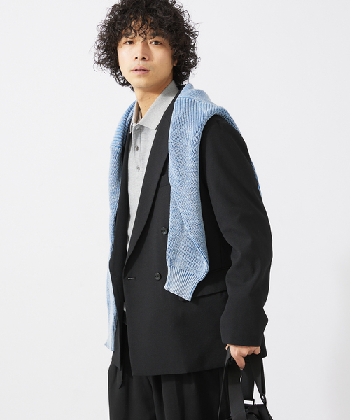 JOURNAL STANDARD relume（ジャーナルスタンダード　レリューム）の「ウォッシャブル バスケット ダブルブレスト ジャケット（テーラードジャケット・メンズ・グレー/ブラック/ネイビー・MEDIUM/LARGE）」の13枚目の写真