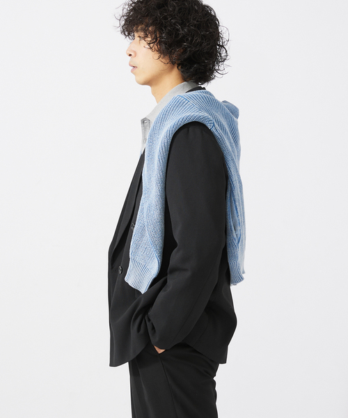 JOURNAL STANDARD relume（ジャーナルスタンダード　レリューム）の「ウォッシャブル バスケット ダブルブレスト ジャケット（テーラードジャケット・メンズ・グレー/ブラック/ネイビー・MEDIUM/LARGE）」の14枚目の写真