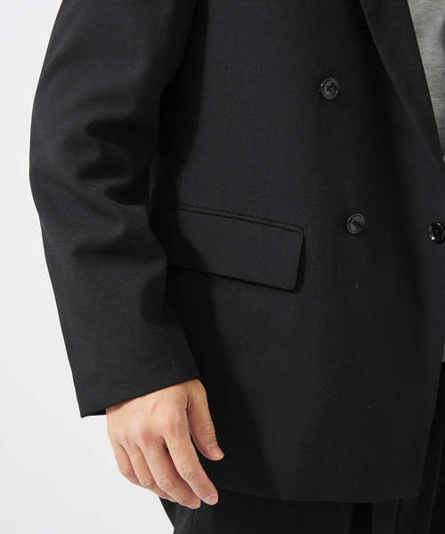 JOURNAL STANDARD relume（ジャーナルスタンダード　レリューム）の「ウォッシャブル バスケット ダブルブレスト ジャケット（テーラードジャケット・メンズ・グレー/ブラック/ネイビー・MEDIUM/LARGE）」の18枚目の写真