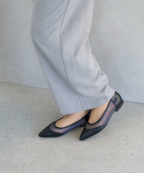 carino(カリーノ)の「【レイン対応】メッシュポインテッドトゥパンプス(パンプス・レディース・イエロー/シルバー/ブラック・22.5cm/23cm/23.5cm/24cm/24.5cm)」の5枚目の写真