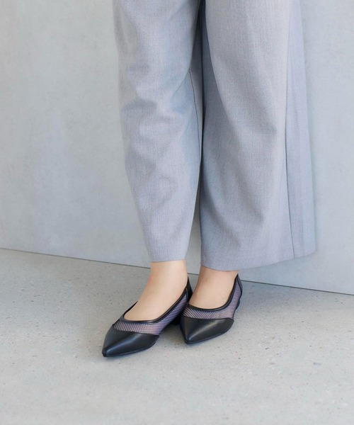 carino(カリーノ)の「【レイン対応】メッシュポインテッドトゥパンプス(パンプス・レディース・イエロー/シルバー/ブラック・22.5cm/23cm/23.5cm/24cm/24.5cm)」の6枚目の写真