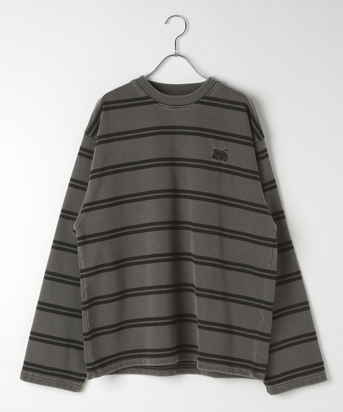 PBLIM（ページボーイリム）の「【UNISEX】ピグメントボーダー（Tシャツ/カットソー・レディース・チャコールグレー/ネイビー・MEDIUM/LARGE）」の14枚目の写真