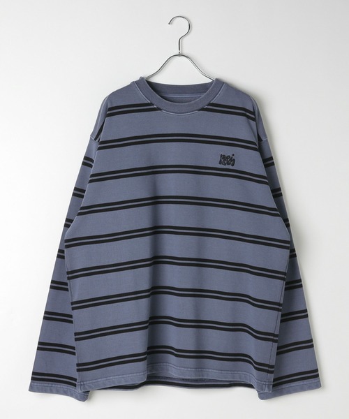 PBLIM（ページボーイリム）の「【UNISEX】ピグメントボーダー（Tシャツ/カットソー・レディース・チャコールグレー/ネイビー・MEDIUM/LARGE）」の16枚目の写真