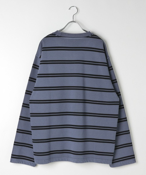 PBLIM（ページボーイリム）の「【UNISEX】ピグメントボーダー（Tシャツ/カットソー・レディース・チャコールグレー/ネイビー・MEDIUM/LARGE）」の21枚目の写真