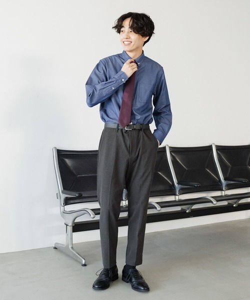 GLOBAL WORK(グローバルワーク)の「イージーケアクリーンデニムシャツ/147182(シャツ/ブラウス・メンズ・ライトインディゴブルー/ダークインディゴブルー・SMALL/MEDIUM/LARGE/X-LARGE)」の3枚目の写真