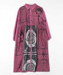 iS ScoLar（イズスカラー）の「551209：天体柄パッチワーク風シャツ