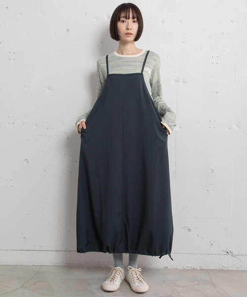 POU DOU DOU（プードゥドゥ）の「ジャンパースカート（ジャンパースカート・レディース・ダークグレー・M）」の3枚目の写真