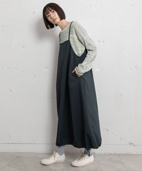 POU DOU DOU（プードゥドゥ）の「ジャンパースカート（ジャンパースカート・レディース・ダークグレー・M）」の4枚目の写真