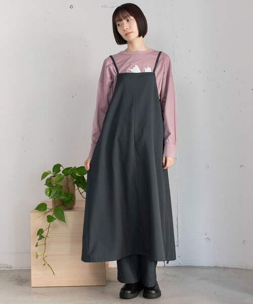 POU DOU DOU（プードゥドゥ）の「ジャンパースカート（ジャンパースカート・レディース・ダークグレー・M）」の9枚目の写真