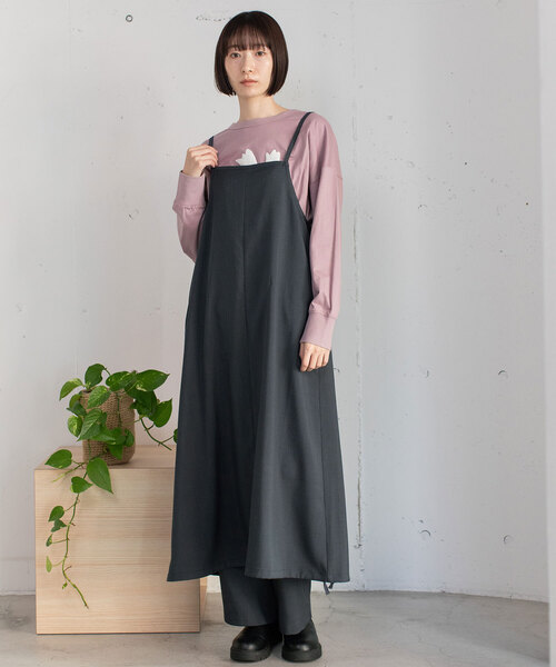 POU DOU DOU（プードゥドゥ）の「ジャンパースカート（ジャンパースカート・レディース・ダークグレー・M）」の10枚目の写真