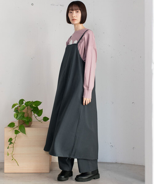 POU DOU DOU（プードゥドゥ）の「ジャンパースカート（ジャンパースカート・レディース・ダークグレー・M）」の11枚目の写真