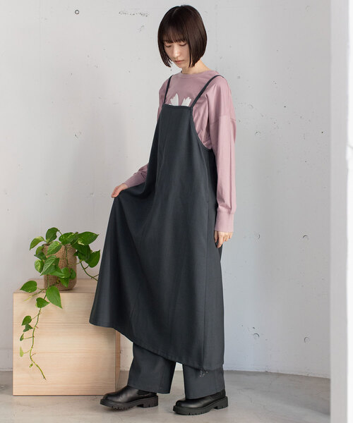 POU DOU DOU（プードゥドゥ）の「ジャンパースカート（ジャンパースカート・レディース・ダークグレー・M）」の12枚目の写真