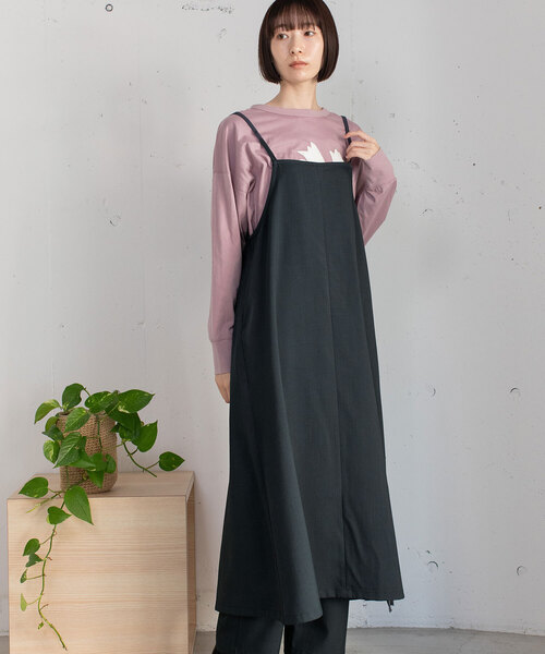 POU DOU DOU（プードゥドゥ）の「ジャンパースカート（ジャンパースカート・レディース・ダークグレー・M）」の14枚目の写真