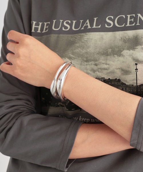 BARNYARDSTORM（バンヤードストーム）の「BARNYARDSTORM / Wメタルノックバングル 【『ネルソンさん』YouTubeご紹介アイテム】（バングル/リストバンド・レディース・その他1/その他2・FREE）」の5枚目の写真