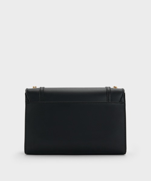 CHARLES & KEITH◆Shalia チェーンストラップショルダーバッグ Shalia シャリア チェーンストラップショルダーバッグ - Black