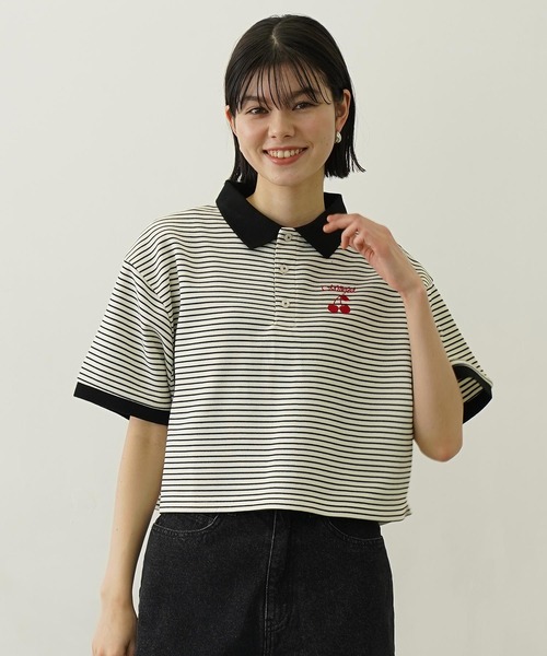 ポロシャツ ポロ STRIPED POLO SHIRT レディース STRIPED POLO SHIRT（ポロシャツ）｜MILKFED.（ミルクフェド）の