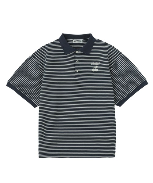 MILKFED.（ミルクフェド）の「STRIPED POLO SHIRT（ポロシャツ・レディース・チャコール/ネイビー/ホワイト・M/L）」の21枚目の写真