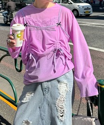 Alley Tokyo | ドロストレースキャミとBIGロンTの２枚セット(Tシャツ/カットソー)