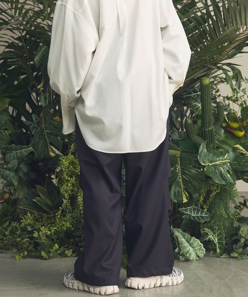 MAISON SPECIAL（メゾンスペシャル）の「《UNISEX》4 Colors Chambray Washable Wool Prime-Wide Snow Pants/4色シャンブレーウォッシャブルウールプライムワイドスノーパンツ【MAISON SPECIAL/メゾンスペシャル】（カーゴパンツ・メンズ・グレー/チャコールグレー/ブルー/ブラック/ライトブルー/ダークブラック/サックスブルー・0/1/2）」の22枚目の写真