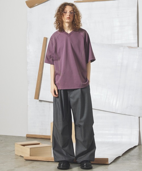 MAISON SPECIAL(メゾンスペシャル)の「《UNISEX》4 Colors Chambray Washable Wool Prime-Wide Snow Pants/4色シャンブレーウォッシャブルウールプライムワイドスノーパンツ【MAISON SPECIAL/メゾンスペシャル】(その他パンツ・メンズ・グレー/チャコールグレー/ブルー/ブラック/ライトブルー/ダークブラック/サックスブルー・0/1/2)」の22枚目の写真
